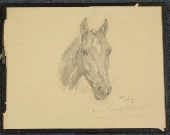 Lucy Kemp-Welch (1869-1958) Study of a horse Toby, 6.75 x 8.5in.